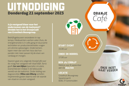Heropening OranjeCafé Groothuis Bouwgroep